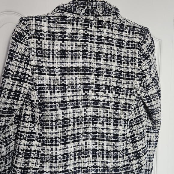 NWT ZARA TEXTURED DOUBLE-BREASTED BLAZER CROPPED XS - Picture 7 of 7